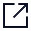 Squarearrowoutupright icon with stroke sharp style