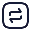 Squarearrowreload icon with stroke rounded style