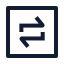 Squarearrowreload icon with stroke sharp style