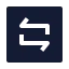 Squarearrowreload icon with solid sharp style
