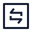 Squarearrowreload icon with stroke sharp style