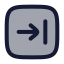 Squarearrowright icon with duotone rounded style