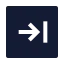 Squarearrowright icon with solid sharp style