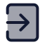 Squarearrowrightenter icon with duotone standard style