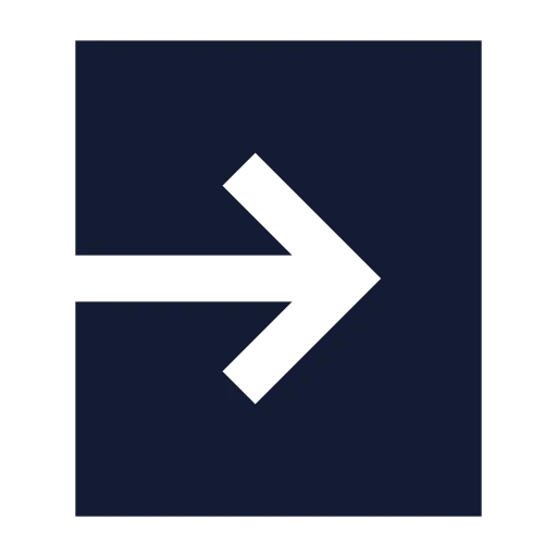 Square Arrow Right Enter Icon in Solid Sharp style