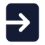Squarearrowrightenter icon with solid standard style