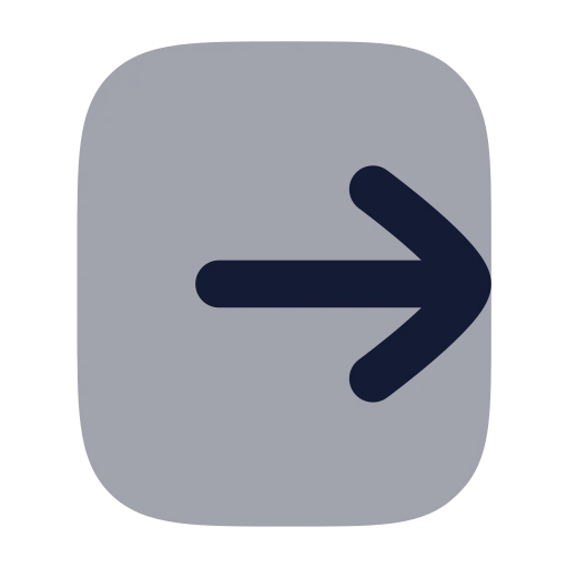 Square Arrow Right Exit Icon in Bulk Rounded style