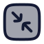 Squarearrowshrink icon with duotone rounded style