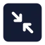 Squarearrowshrink icon with solid standard style