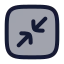 Squarearrowshrink icon with duotone rounded style