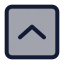 Squarearrowup icon with duotone standard style