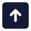 Squarearrowup icon with solid standard style