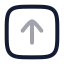 Squarearrowup icon with twotone rounded style