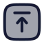 Squarearrowup icon with duotone rounded style