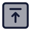 Squarearrowup icon with duotone standard style