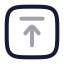 Squarearrowup icon with twotone rounded style