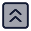 Squarearrowupdouble icon with duotone standard style