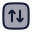 Squarearrowupdown icon with duotone rounded style