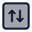 Squarearrowupdown icon with duotone standard style