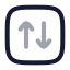 Squarearrowupdown icon with twotone rounded style