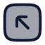 Squarearrowupleft icon with duotone rounded style