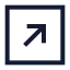 Squarearrowupright icon with stroke sharp style