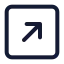 Squarearrowupright icon with stroke standard style