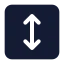 Squarearrowvertical icon with solid standard style