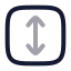 Squarearrowvertical icon with twotone rounded style