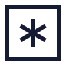 Square Asterisk icon preview