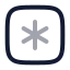 Squareasterisk icon with twotone rounded style