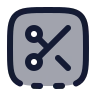 Square Bottom Dashed Scissors icon preview