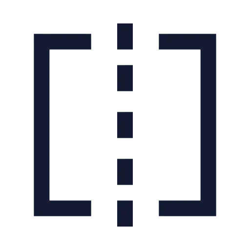 Square Centerline Dashed Horizontal Icon in Stroke Sharp style