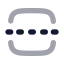 Squarecenterlinedashedvertical icon with bulk rounded style