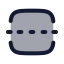 Squarecenterlinedashedvertical icon with duotone rounded style