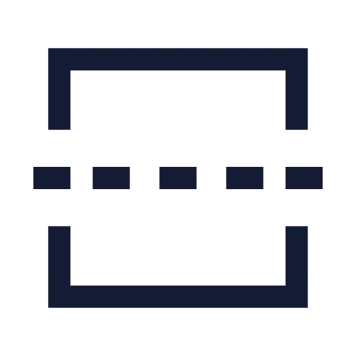 Square Centerline Dashed Vertical Icon in Stroke Sharp style
