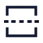 Squarecenterlinedashedvertical icon with stroke sharp style