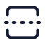 Squarecenterlinedashedvertical icon with stroke standard style