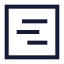 Squarechartgantt icon with stroke sharp style