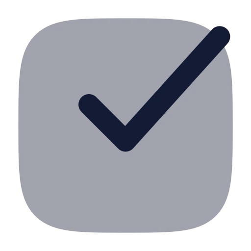 Square Check Big Icon in Bulk Rounded style