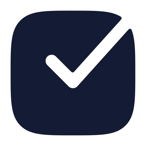 Square Check Big Icon in Solid Rounded style