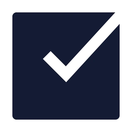 Square Check Big Icon in Solid Sharp style