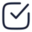 Squarecheckbig icon with stroke rounded style