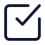 Squarecheckbig icon with stroke standard style