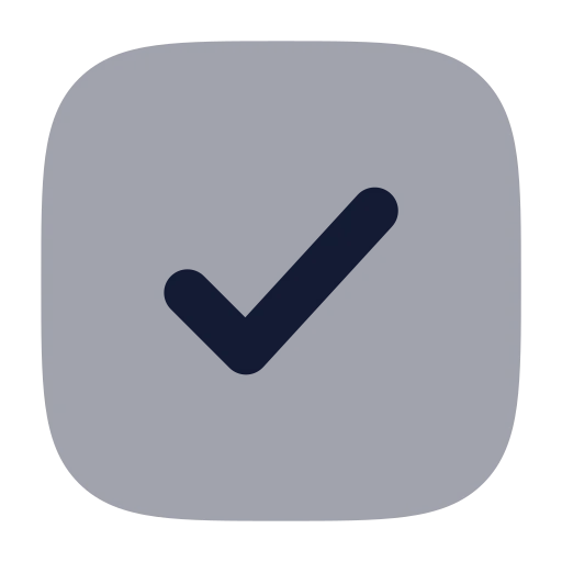 Square Check Icon in Bulk Rounded style