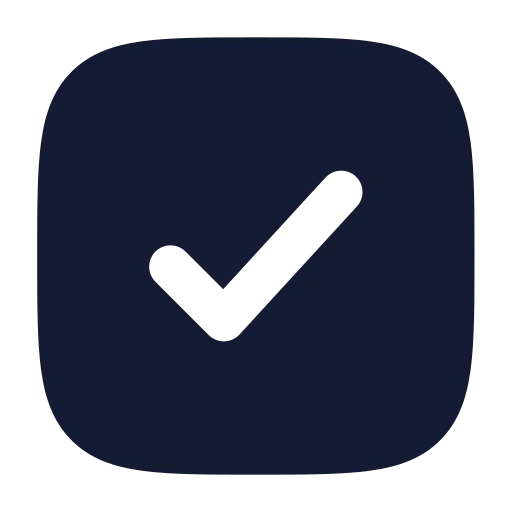 Square Check Icon in Solid Rounded style