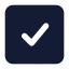 Squarecheck icon with solid standard style