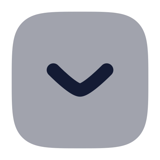 Square Chevron Down Icon in Bulk Rounded style