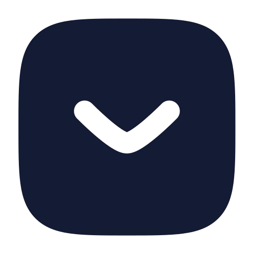 Square Chevron Down Icon in Solid Rounded style