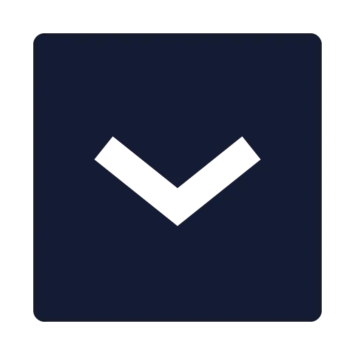 Square Chevron Down Icon in Solid Sharp style